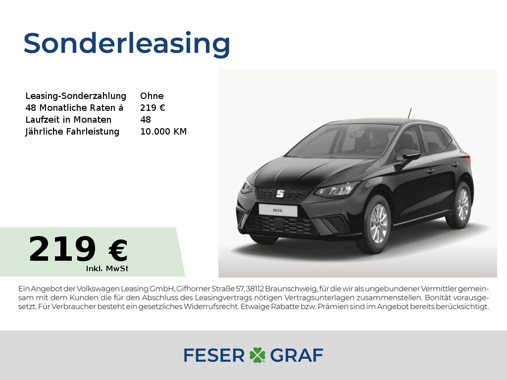 SEAT IBIZA Neu, Benzin, Schaltgetriebe, FzN: 859549 🍀 Feser-Graf