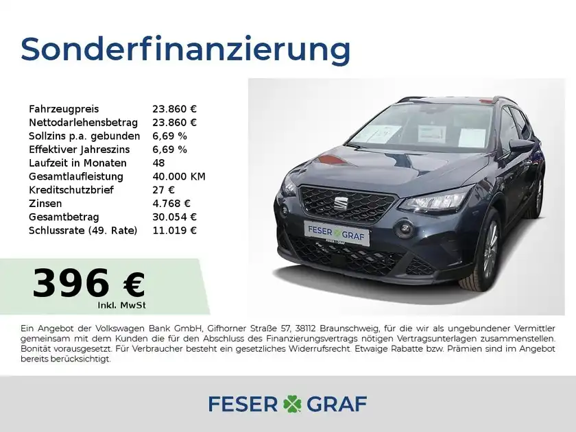 SEAT ARONA Jahreswagen, Benzin, Schaltgetriebe, FzN: 813249 🍀 Feser-Graf  Fahrzeugsuche