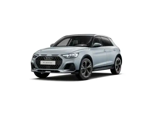 Das Bild zeigt einen silbernen AUDI A1 aus der Frontansicht.