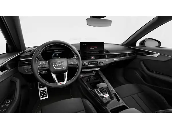 Innenaufnahme eines AUDI S4 AVANT mit schwarzem Interieur.