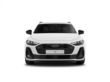 Das Bild zeigt einen weißen AUDI A5 von der Seite.