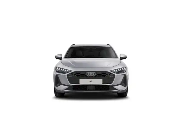 Das Bild zeigt einen silbernen Audi A5 aus der Frontalansicht.