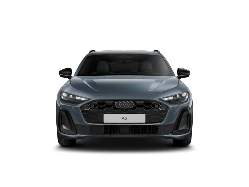 Das Bild zeigt die Frontansicht eines grau lackierten AUDI A5.