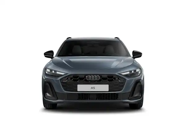 Das Bild zeigt die Frontansicht eines grau lackierten AUDI A5.
