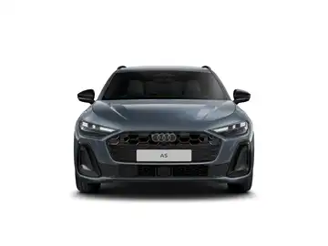 Das Bild zeigt die Frontansicht eines grau lackierten AUDI A5.