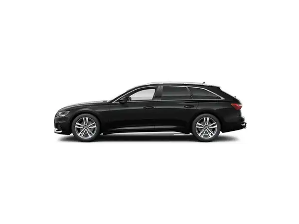 Das Bild zeigt einen schwarzen AUDI A6 ALLROAD aus der Seitenansicht.