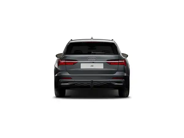 Das Bild zeigt die Rückansicht eines grauen AUDI A6 AVANT.