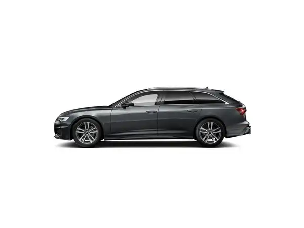 Das Bild zeigt einen schwarzen Audi A6 Avant aus seitlicher Perspektive.