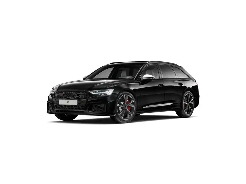 Das Bild zeigt einen schwarzen AUDI S6 AVANT von der Seite.