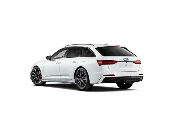 Ein Bild eines weißen AUDI A6 AVANT aus der Seitenansicht.