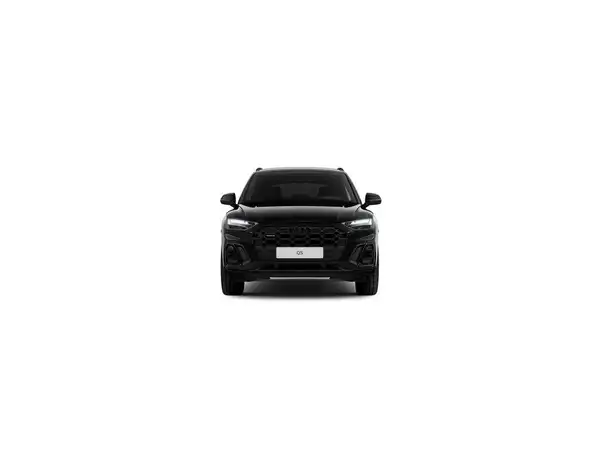Eine frontale Aufnahme eines schwarzen AUDI Q5.
