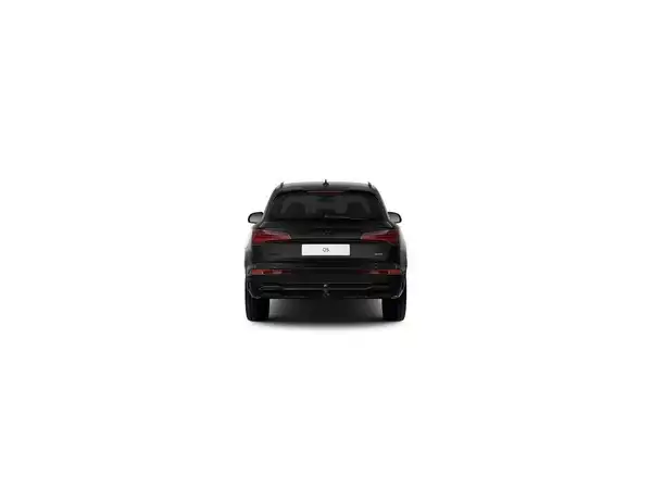 Das Bild zeigt den Audi Q5 von hinten in schwarzer Farbe.