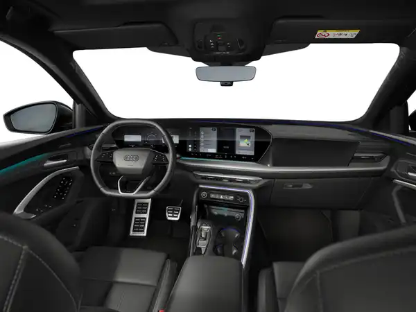 Eine Innenaufnahme des Fahrzeugs AUDI Q5 in schwarzem Interieur.