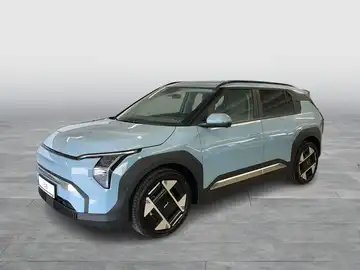 Das Bild zeigt einen KIA EV6 von der Seite in blauer Farbe.