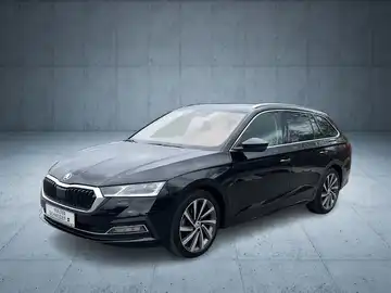 Das Bild zeigt einen schwarzen ŠKODA OCTAVIA von der Seite. Es ist ein Fahrzeugbild mit dem Händlerlogo "WALTER SCHNEIDER" im unteren Bereich.