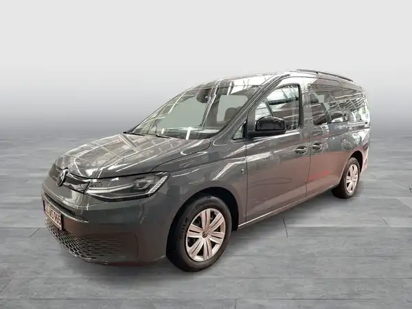 Ein grauer VW Caddy, seitlich aufgenommen, mit Sicht auf das Händlerlogo von Walter Schneider.