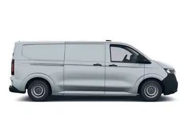 Das Bild zeigt einen silbernen VW Transporter von der Seite. Es enthält das Händlerlogo 'Walter Schneider' sowie eine Texteinblendung 'EU-Fahrzeug'.