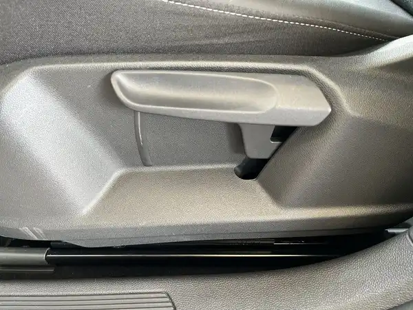 Das Bild zeigt eine Innenaufnahme des Fahrzeugs, insbesondere einen Teil der Türverkleidung in schwarz.