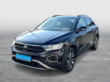 Das Bild zeigt einen schwarzen VW T-ROC aus der Frontansicht. Im unteren Bereich ist das Händlerlogo von Walter Schneider und der Hinweis auf zertifizierte Gebrauchtwagen zu sehen.